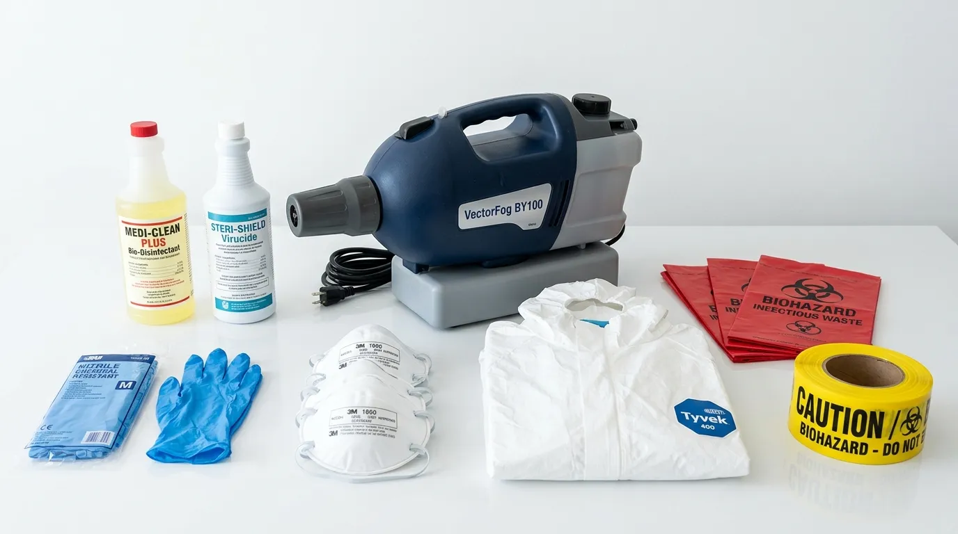 Professional biohazard remediation crew working in Belleville